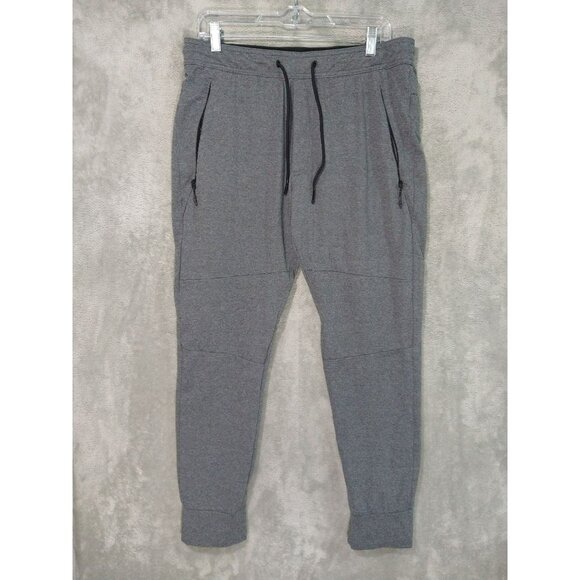 American Eagle AE Joggers Mens Medium Gray Sweatpants Drawstring Stretch Tapered - Picture 1 of 9